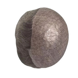 Toupee y Peluca de Cabello Humano Gris de Piel Fina, 100% Cabello Remy Indio, Rizado Kinky Yaki, Calidad Premium, Taz Hair Bangladesh, Trama Única - Product Image 4