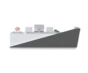 Mostrador de Recepción Moderno para <span class=keywords><strong>Restaurante</strong></span>, Oficina, Salón, Hospital, Mostrador de Recepción Blanco de Alto Brillo - Product Image 5