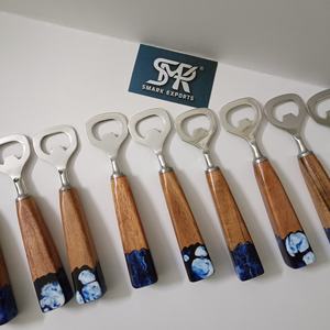 Abridor de Botellas de Resina y Madera de Diseño, Herramienta de Bar, Abridor de Tapas, Mango de Madera, Accesorios de Cocina - Product Image 4