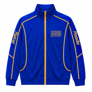 Sweat-shirt à capuche zippé pour femme Sigma Gamma Rho Sorority, manches longues, col montant, veste de survêtement avec passepoil contrastant, fermeture éclair intégrale, idéal pour la détente - Product Image 3