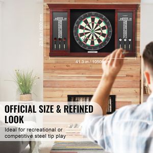 Ready to Play Official Size Steel Tip <b>Dartboard</b> <b>Cabinet</b> Set Easy Assembly <b>Dartboard</b> <b>Cabinet</b> Set - Product Image 2