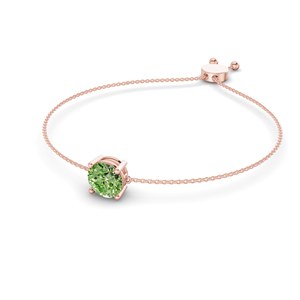Bracelet tendance Paula en or blanc 14 carats, vert océan (3/4 ct.) Tw. Bracelets et joncs en diamants, classiques pour fiançailles et mariage - Product Image 1