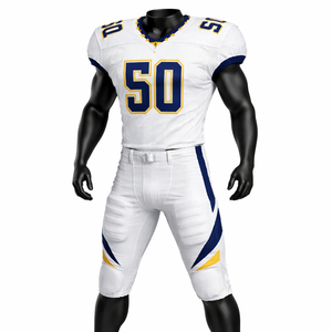 Ensemble d'uniformes de football américain personnalisés en gros – Maillots et pantalons respirants en maille pour équipes sportives – Vêtements de sport OEM en gros - Product Image 1