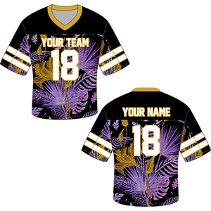 Maillots de football américain personnalisés OEM, imprimés par sublimation, respirants, grandes tailles, manches courtes, maillots d'entraînement personnalisés - Product Image 2
