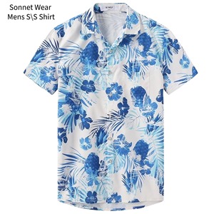 เสื้อเชิ้ตแขนสั้นพิมพ์ลายสำหรับผู้ชาย - Product Image 1