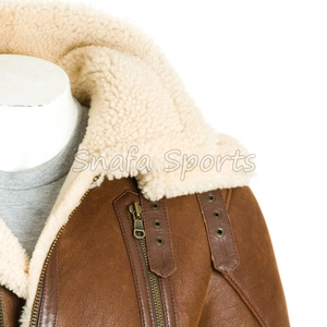 Men's 100% Real Lambskin Leather Coat Winter Shearling Long Coat <b>Smart</b> Casual Style Loose Fit for All Seasons Breathable Feature - Product Image 3