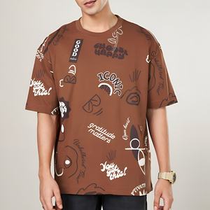 เสื้อยืดคัสตอมผู้ชายทรงโอเวอร์ไซส์ ผ้าฝ้าย 100% หนัก 260 กรัม พิมพ์ลาย DTG สไตล์ยูบันเรโทร เฟด บลังค์ ที - Product Image 1