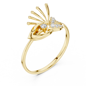 Anillo de Diamantes de Oro Sólido de 14k para Mujer, Corte Brillante Redondo, Anillo de Compromiso Clásico, Diseño Minimalista, Anillo para Regalo - Product Image 3
