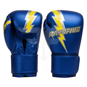 Gants de boxe en cuir de haute qualité, logo personnalisé, entraînement professionnel, évacuation de l'humidité, fermeture auto-agrippante, prix abordable, en vente - Product Image 4