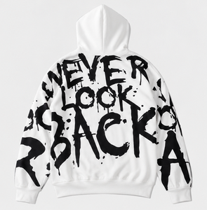 Sweat à capuche personnalisé avec impression sérigraphiée graffiti alphabet sur toute la surface, automne, coupe ample, unisexe, molleton lourd 100% coton 320g, streetwear - Product Image 4