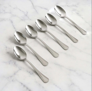 Cuillères à soupe en acier inoxydable, ustensiles de service alimentaire, équipement de cuisine d'hôtel, accessoires de restauration, matériel de traiteur - Product Image 1
