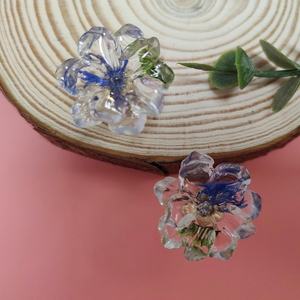 Resin Eco-Friendly Flower Cabinet Knob <b>Dried</b> Flowers Drawer Handles Door Pulls Modern Europe Simple Home Decor - Product Image 6