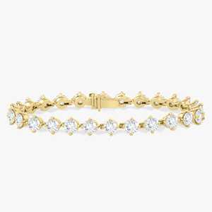 Bracelet tennis diamant 11 carats, taille ronde, diamants de laboratoire sertis à griffes, 7 pouces, fermoir boîte, bijoux de luxe pour mariée et usage quotidien, prix de gros - Product Image 3