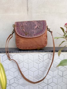 Wholesale Design Hand Tooled Carving Leather Handbag Real Leather <b>Sling</b> <b>Bag</b> Bohemian <b>Bags</b> Stylish <b>Bags</b> for Women's Multi Use - Product Image 5