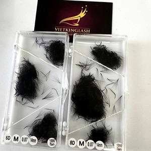 Extensiones de Pestañas Personalizables de Alta Calidad, Curvatura CC/DD/M/L, Hechas a Mano, 3D-8D, Naturales, Largas, Negro Mate, Entrega Rápida - Product Image 5