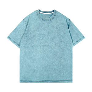 เสื้อยืดโอเวอร์ไซส์ผู้ชาย ระบายอากาศ แห้งเร็ว ล้างสีแบบแอซิดวอช สำหรับใส่ลำลองกลางแจ้ง ผ้าฝ้าย 100% ปรับแต่งได้ - Product Image 3