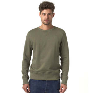 เสื้อฮู้ดผู้ชายสีเขียวมะกอก ผ้าฟลีซ ทรงโอเวอร์ไซส์ สกรีนโลโก้ได้ คุณภาพสูง ผ้าถักเนื้อนุ่ม โพลีเอสเตอร์/คอตตอน สำหรับฤดูหนาว - Product Image 1