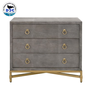Table de chevet moderne convertible et pliable en métal imitation peau de requin de haute qualité avec 3 tiroirs, meuble de rangement pour chambre à coucher - Product Image 4