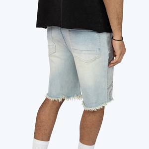 New Arrival OEM Summer <b>Men's</b> Casual Denim Shorts <b>Overalls</b> Knitted Breathable High Quality Casual Denim Shorts - Product Image 6