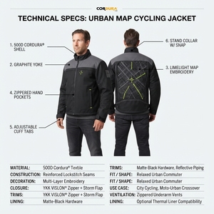 Veste de moto sur mesure OEM en Cordura 500D pour homme, imperméable, style streetwear oversize, avec broderie 3D - Product Image 5