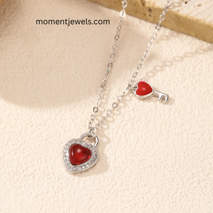 Collier pendentif Cœur tendance en argent sterling 925 plaqué rhodium avec breloque zircon, chaîne de bijoux pour femme, cadeau pour mariage ou fête - Product Image 2