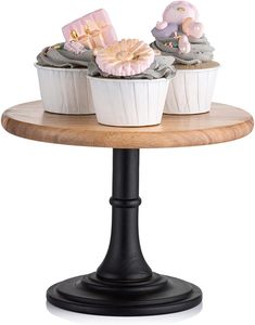 Base para Pastel de Madera con Patas, Accesorios para Postres, Soporte Rústico para Pastel, Decoración Central para Fiestas/Fiestas Infantiles - Product Image 1