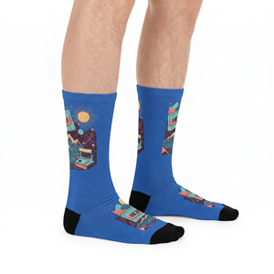 Chaussettes de sport pour hommes, respirantes, extensibles, chaussettes de sport décontractées, chaussettes de sport et d'entraînement, vente en gros, fabricant OEM ODM - Product Image 5
