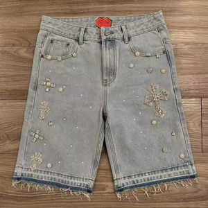 Pakistan Oem Fitted Denim <b>Shorts</b> For <b>Men</b> Supplier <b>Tailored</b> For Street Style Summer Comfort And Gymwear Lifestyle - Product Image 1