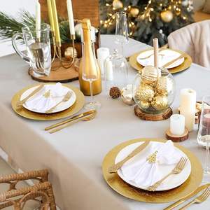 Assiette de présentation décorative haut de gamme avec bordure dorée pour réceptions, événements et décoration de restaurant - Product Image 6