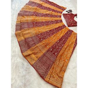 <b>Beautiful</b> Sequence Work Party Wear Lehenga Choli Traditional Chinese Clothing - Product Image 5