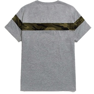 T-Shirt à manches courtes ras du cou pour hommes, motif camouflage imprimé, pour l'extérieur, décontracté, grande taille, été - Product Image 2