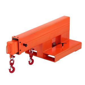 Gru a Braccio Telescopico Manuale per Carrello Elevatore, Capacità 5500 Libbre, Gru Mobile con 2 Ganci 47.2 "-73.5" B - Product Image 1