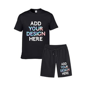Conjuntos de Pantalones Cortos Personalizados para Hombre, Conjuntos Deportivos Casuales de Verano con Camisetas y Pantalones Cortos, Agrega Tu Propio Diseño - Product Image 1