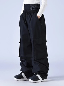 Pantalones de Nieve Transpirables con Capucha para Hombre y Mujer, Pantalones de Snowboard con Tira Reflectante, Súper Holgados, Impermeables para Esquí y Nieve, 10000 mm - Product Image 3