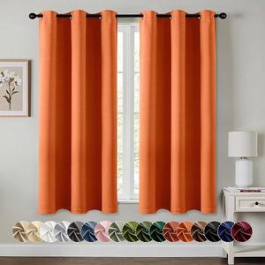 Rideaux occultants thermiques orange de 63 pouces pour chambre et salon, 2 panneaux - Product Image 5