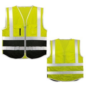 Chaleco de Seguridad de Alta Visibilidad Unisex Reflectante y Transpirable Amarillo con Bolsillos y Cierre Frontal - Product Image 6