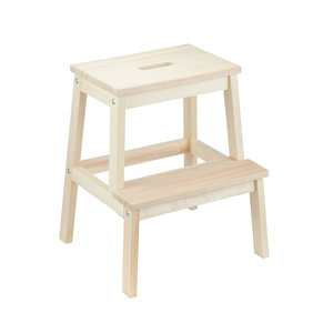 Tabouret minimaliste en bambou en forme de A |   Chaise-échelle pliable à deux niveaux pour plantes, idéale pour chambre d'enfant et usage en entrepôt - Style rustique - Product Image 5