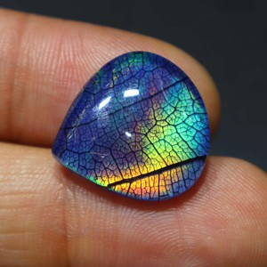 <b>Fire</b> Opal Doublet Monarch Gemstone Rainbow <b>Fire</b> Opal Handmade Monarch Butterfly Opal Doublet Pendant Colorful Opal Jewelry <b>Stone</b> - Product Image 4