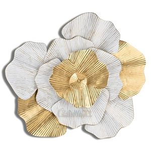 Conjunto de Arte Decorativo de Flores Metálicas Modernas para Pared, Adornos Florales Hechos a Mano para Decoración del Hogar y Sala de Estar - Product Image 3