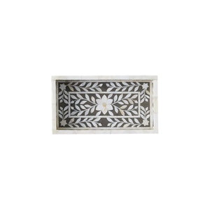 Plateau de service de luxe artisanal en nacre avec incrustations de coquillages, idéal pour table basse, ottoman et décoration intérieure - Product Image 4