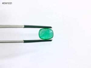 Émeraude naturelle zambienne taille coussin facettée 3,46 ct de haute qualité, pierre précieuse en vrac pour la fabrication de bijoux - Product Image 2