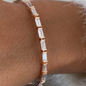 Lab Grown Diamond Bracelet 10K 14K 18K Yellow White <b>Rose</b> <b>Gold</b> IGI Certified Ethical Sparkling Jewelry For Women - Product Image 4