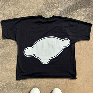 <b>Mens</b> Black Oversized Graphic Print Short Sleeve Cotton T-<b>Shirt</b> Custom Logo OEM ODM Wholesale Apparel - Product Image 6