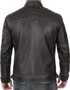 Leather <b>Jackets</b> Factory Direct High Quality Zipper With Removable Hood Leather <b>Jacket</b> <b>for</b> <b>Men</b> - Product Image 3