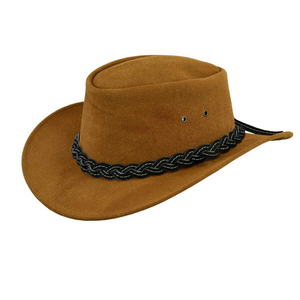 Unisex Leather Striped Cowboy <b>Hat</b> Brown Wide Brim Braided <b>Band</b> Outdoor Beach Casual Summer Adult 48-50cm - Product Image 2