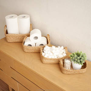 Paniers de rangement modernes de luxe en jute et jonc de mer JF Exclusive, en corde de jute naturelle pour étagères, organisation de la maison et de la chambre - Product Image 4