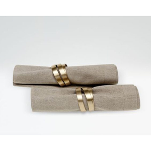 Anneau de serviette rond en métal moulé argenté avec finition patine organique, durable et écologique, en alliage de zinc, pour la maison (vente en gros) - Product Image 2
