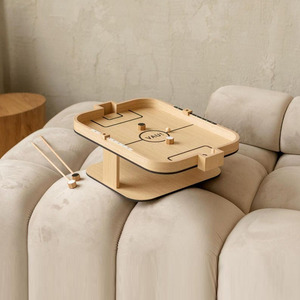 Juego de fútbol de mesa de madera con pista de puntuación, tablero de fútbol compacto, juguete para niños y entretenimiento interactivo familiar - Product Image 2