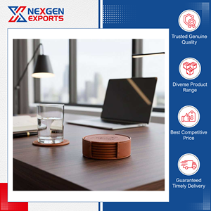 Sous-verres en cuir PU de qualité supérieure, design attrayant, les plus vendus, pour usage en restaurant, avec logo personnalisé en commande en gros - Product Image 4
