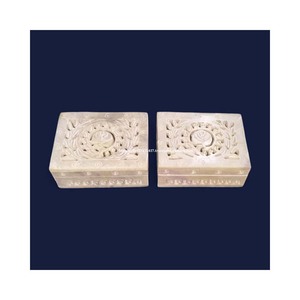Mejor calidad, precio bajo, esteatita, tallado a mano, cajas de joyería para decoración del hogar y regalos, cajas decorativas hechas a mano - Product Image 1